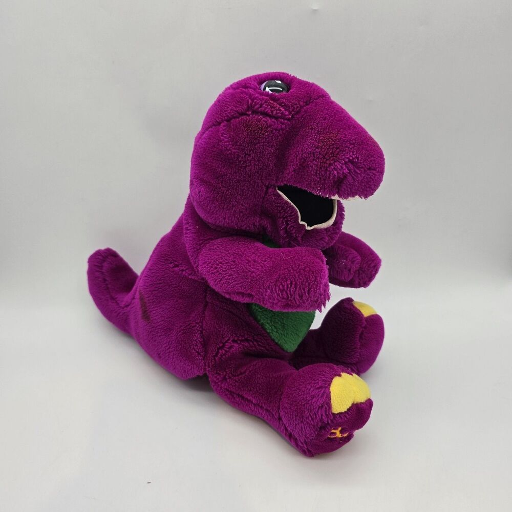 Rare Vintage 1992 Dakin 12" Barney Plush Hand Puppet - Purple Dinosaur